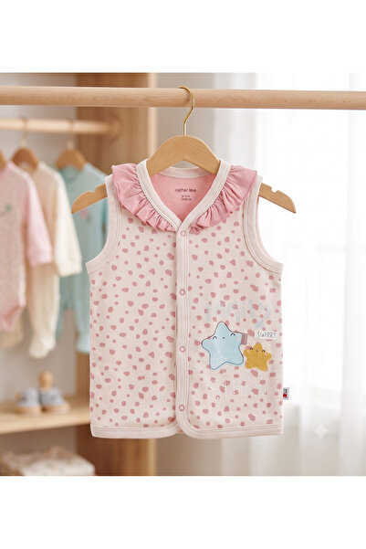 Mother Love 100% Organic Cotton Double Layered Baby Vest with Snap Fasteners ...