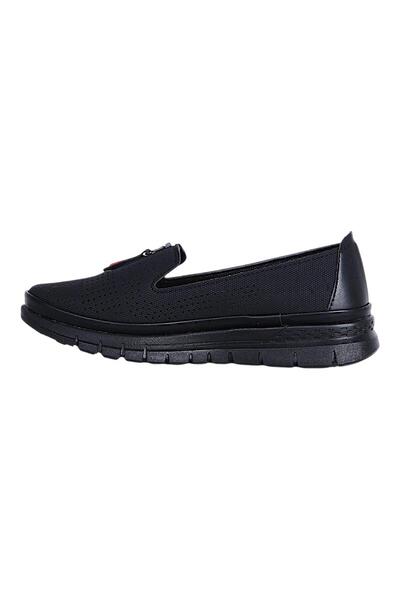 Ayakcenter Ayzen 174 Black Women's Daily Ballerina Shoes