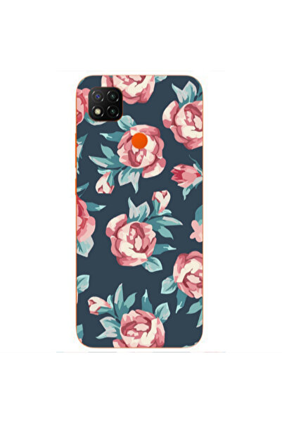 Other Xiaomi Redmi 9c Purple roses Transparent Silicone TPU Θήκη