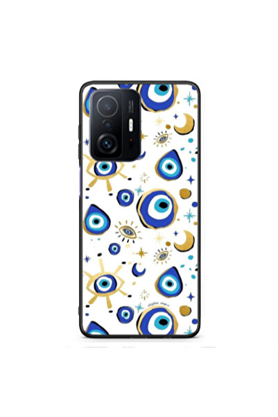 Other Xiaomi Redmi Note 11 T Gold evil eye beads Black Glossy Θήκη