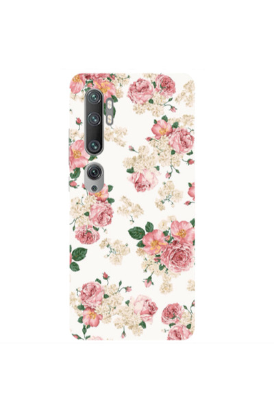Other Xiaomi Mi Note 10 Pro Pink Flowers 2 Transparent Silicone TPU Θήκη
