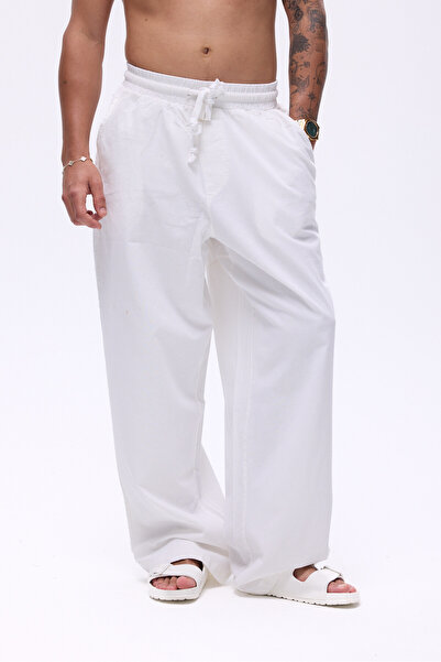 Unreal Co Bel Lastikli Super Baggy Keten Pantolon