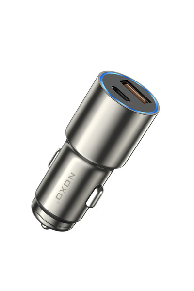 NOXO Încărcător auto rapid 48W, USB-C PD 30W + USB QC3.0, Încărcare rapidă, C...