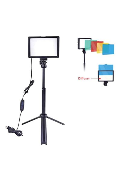 CATIANO Proiector LED USB cu Trepied și 4 Filtre Colorate 19x2x13cm