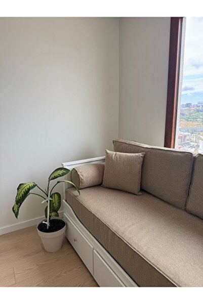 Evimstil Hemnes Uyumlu Divan Kılıf Seti 80x200x24 cm 2 Sırt Minderli 2 Sosis ...