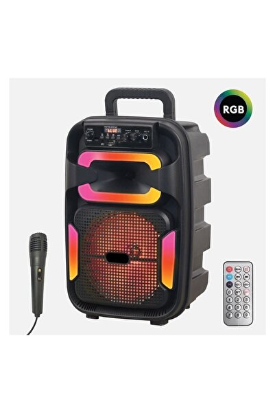 OEM Boxă karaoke Bluetooth portabilă 10W, LED RGB, microfon inclus, radio FM,...