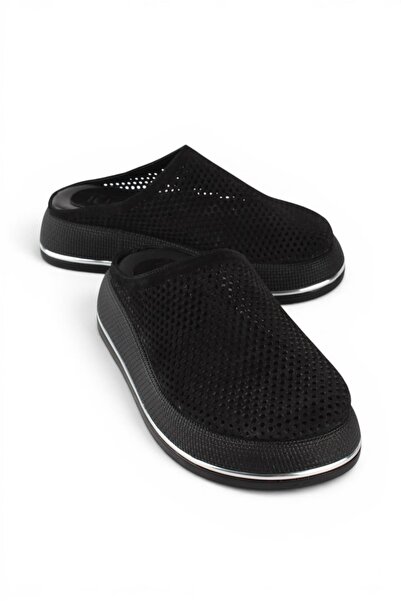 luuq shoes Maura Genuine Leather Suede Perforated Thick Sole Women's Slippers