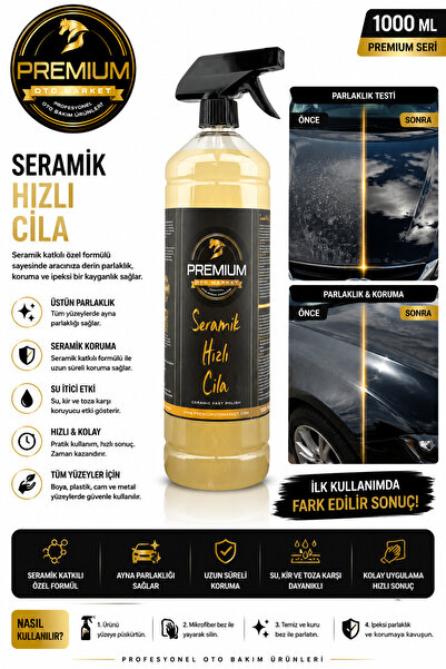 SERAMİK KATKILI HIZLI CİLA (1 LİTRE)