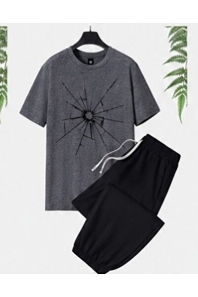 ship master Summer Collection New Arrival T-Shirt & Shorts Set Printed Patter...