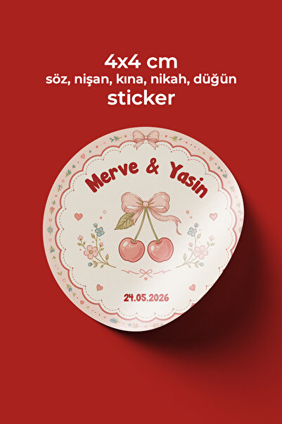 To Design Lab 4x4 cm - 150 adet / Nikah - Düğün - Nişan - Söz - Kına Hediyeli...