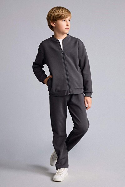 DeFacto Zippered Pocket Cardigan Sweatpants Pique 2-Piece Set for Boys H9349A...