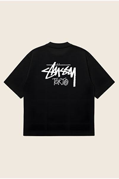Moon Dancer Stussy Tokyo Printed Oversize Boxy Cut Unisex 100% Cotton Printed...