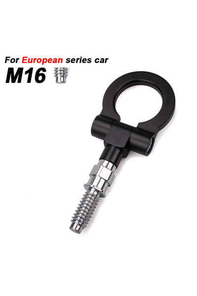 Choice1 خطاف سحب سيارات M16 أسود عالمي للسباقات، خطاف أمامي وخلفي لسحب السيار...