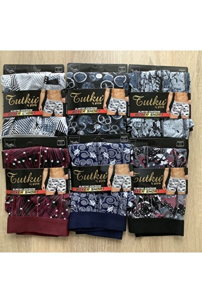 Tutku Erkek Elastan Empirme Spor Boxer 6 Adet