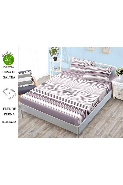 naniland.ro Husă de Pat Finet 2 Persoane 3 Piese cu Elastic 180x200 cm, Model...