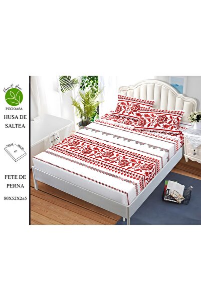 naniland.ro Finet Покривало за легло за двама от 3 части, еластично, 180x200 ...