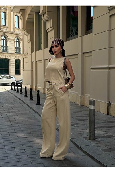 GLAMMOSS L'Atelier Σετ τζιν με φερμουάρ στην πλάτη από τύπο βιζόν