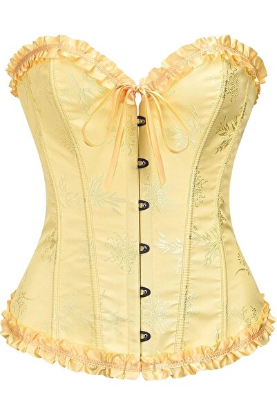 OEM Corset Damă Bustier Top Modelator Confortabil Elegant Galben Mărimea S