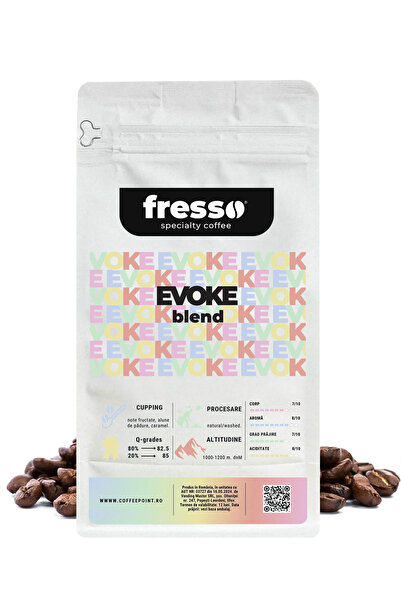 FRESSO Evoke blend cafea boabe de specialitate proaspăt prăjită 0.5 kg