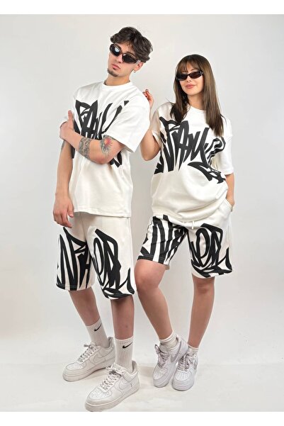 zaee Street Graffiti Oversize Shorts Set