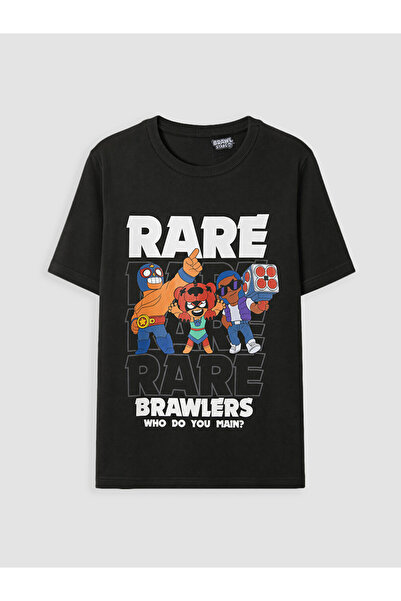 LC Waikiki Lcw kids gray crewneck brawl stars Printed boys' t-shirt