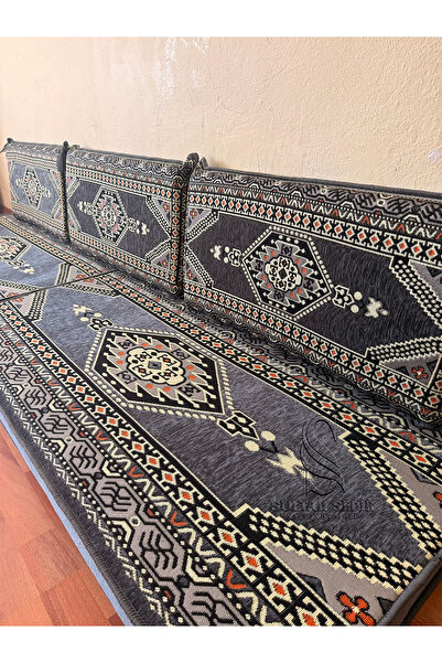 Sultan Sedir Anadolu Füme - Kilim Şark Köşesi – 280cm 2 Minder 3 Yastık 2 Kol...
