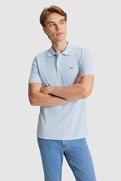 U.S. Polo Assn. Erkek Açık Mavi Regular Fit Polo Yaka Tişört 50326985-VR003