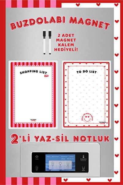 The Grade Activity Letnji prugasti i srčani držač za beleške u 2 delova, pokl...