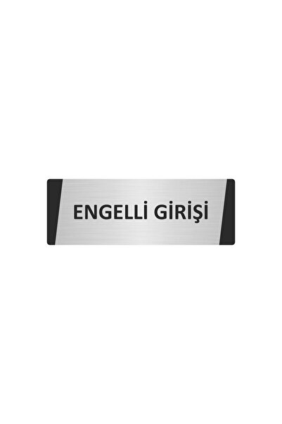 Özarslan Dizayn Metal Warning Sign for Disabled Access 5X20 cm Silver Color