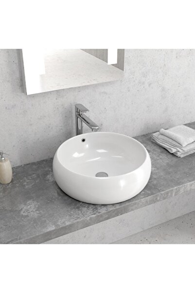 Karag LT3104 Νιπτήρας Επικαθήμενος Λευκό Πορσελάνη