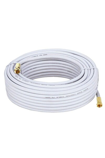 Poke RG6 U6 F Konnektörlü Hazır Anten Uydu Kablo 25 Metre Full Hd 4K PK-5322