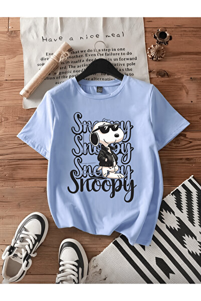 MAGORS Snoopy New Season Printed Circular Neck Cotton Short Sleeve Children's...