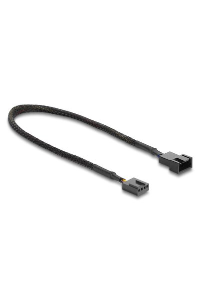 DELOCK καλώδιο προέκτασης 4pin PWM 91360 για ανεμιστήρες, 30cm, μαύρο