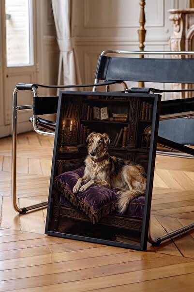 Postifull Dog Poster, Black Framed Poster, Old Money Series, No:113201