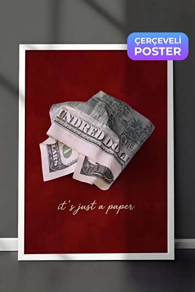Postifull Money and Promise Poster, White Framed Poster, Old Money Series, No...
