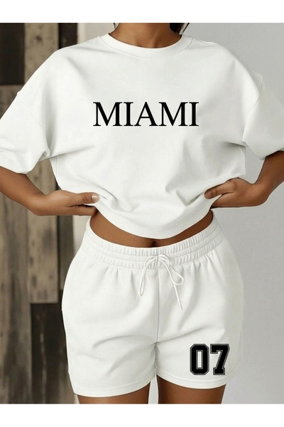 EFFRENATU Oversize Black Shorts and T-Shirt Set - Cotton Relaxed Fit