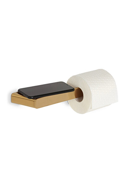 Geesa SHIFT Gold Brushed Χαρτοθήκη με Εταζέρα