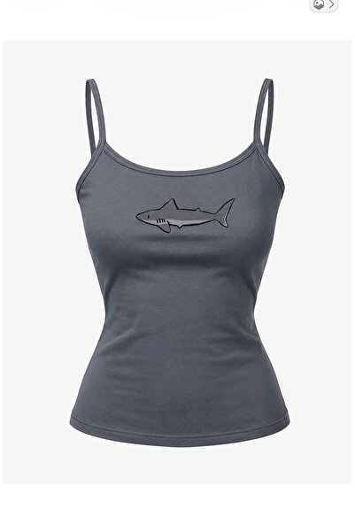 Köstebek Shark Patterned Strap Blouse