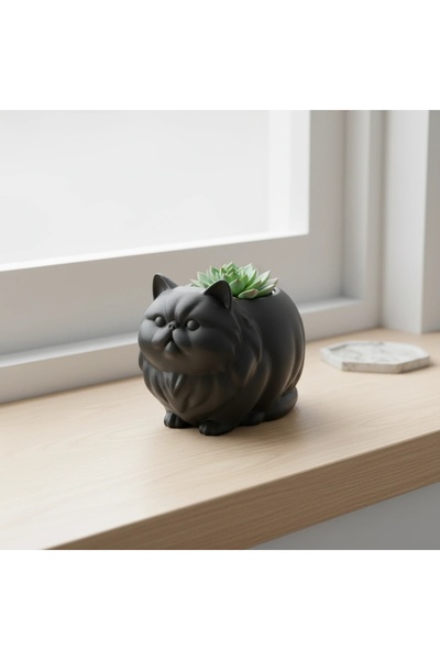 OEM Mini Ghiveci Decorativ Pisica Persana pentru Plante Mici