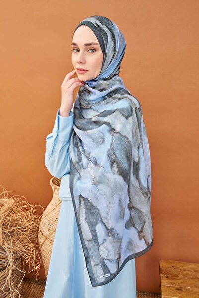 Silk Home Riva Shawl Tencel Cloud Blue Gray