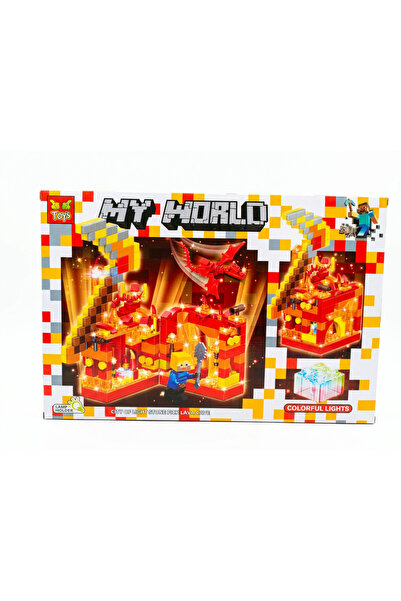 Toys مكعبات بناء ماي وورلد التفاعلية للأطفال مع إضاءة ملونة وجهاز بروجكتور وع...