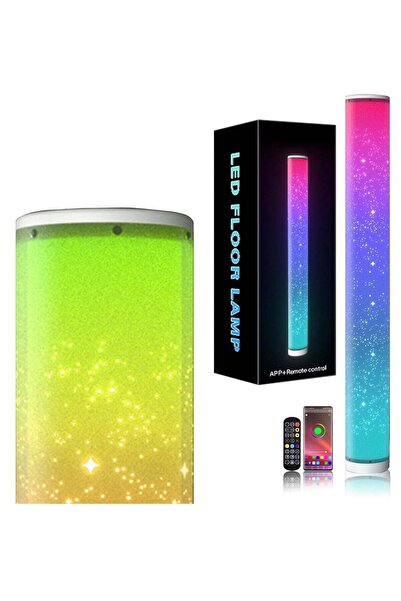 EXCEFORE مصابيح أرضية ذكية بإضاءة LED، متغيرة الألوان RGB مع تطبيق وتحكم عن ب...