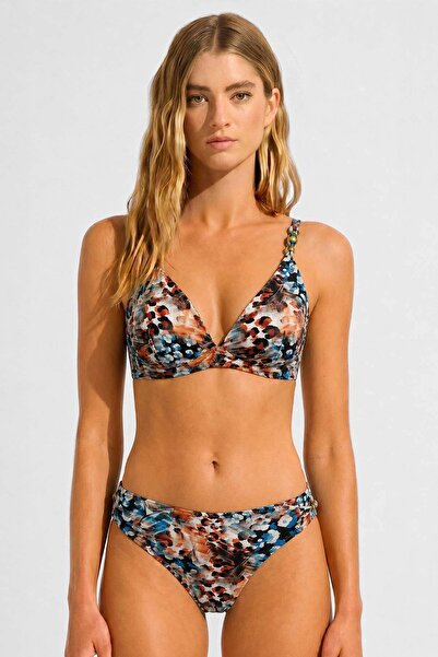Aytuğ&Mısırlı Mısırlı Aksesuarlı Balenli Bikini Takım Çok Renkli