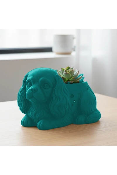 OEM Mini Ghiveci Decorativ Animalut Cavalier King Charles Spaniel Imprimat 3D