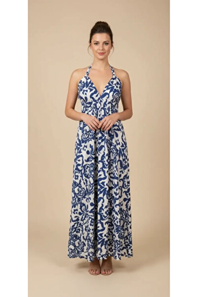 Sierra otantik Bolivia Women's Halter Neck Backless Modal Maxi Dress
