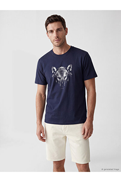 LC Waikiki Esvab • Modern & Distinctive Men's Printed Combed Cotton T-Shirt