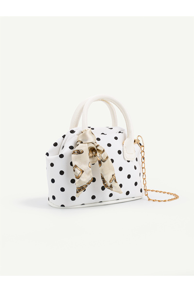 Rivina Reyna Women's Lined Handbag & Shoulder Bag with Chain Strap and Scarf ...