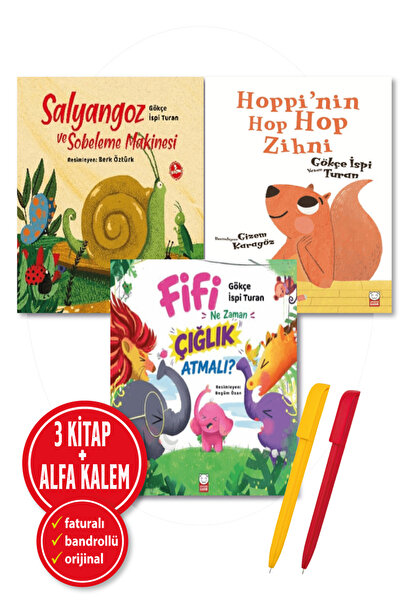 Kırmızı Kedi Yayınları Alfa Kalem+Fifi Ne Zaman Çığlık Atmalı+Hoppi’nin Hop+S...