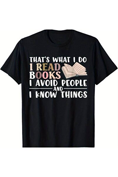 23 nisan تي شيرت رجالي بطباعة "That's What Do I Read Books" باللون الأسود مع ...