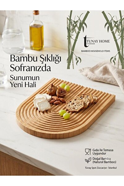 KD Gökkuşağı Dalgalı Bambu Sunumuk